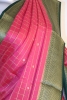 Checks & Contrast Mysore Crepe Silk Saree